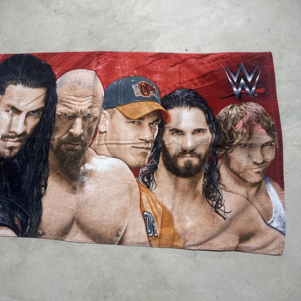 2016 Official Licensed WWE Beach Bath Towel Shield AJ Styles Dean Ambrose